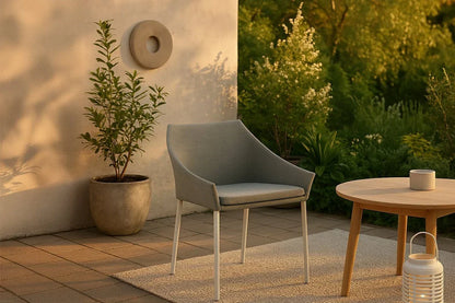 Set di 2 - Sedia da giardino Sophia in alluminio/poliestere