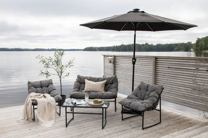 Ombrellone Lightning – Ø270 cm in nero o grigio a scelta