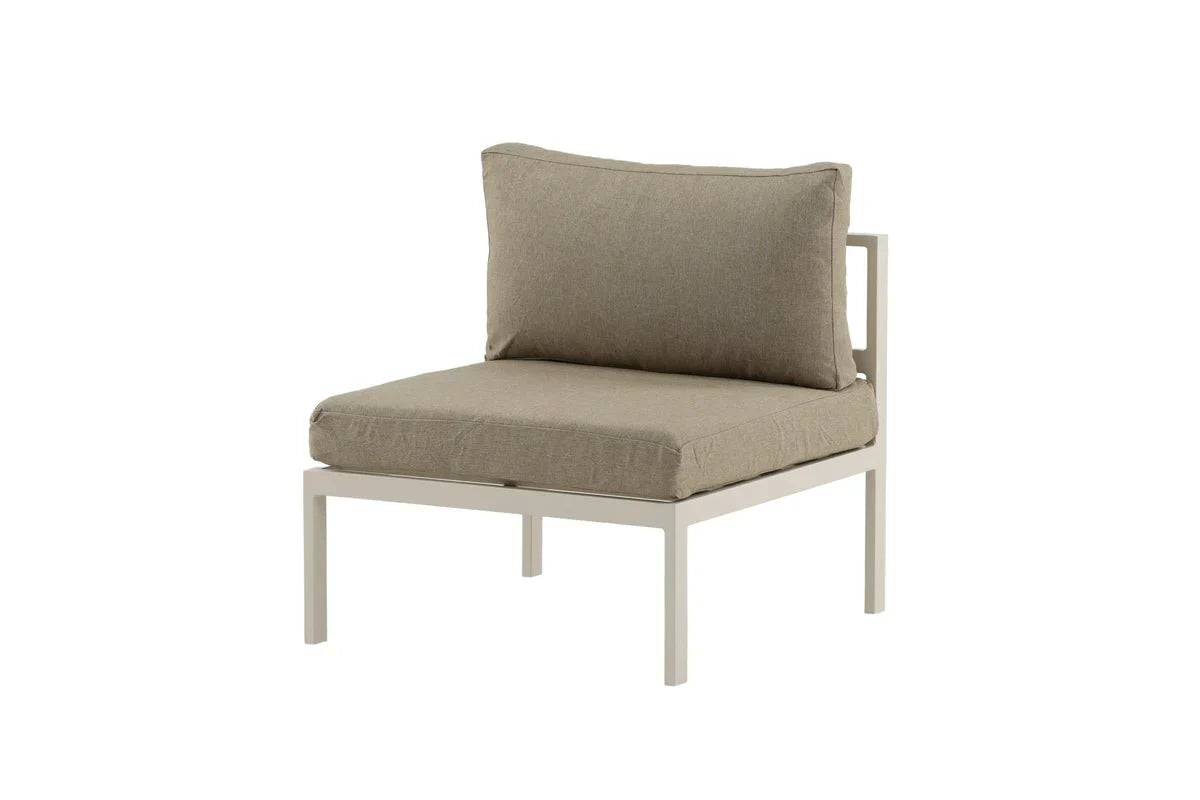 Panca da giardino modulo Borelio - In alluminio beige o marrone