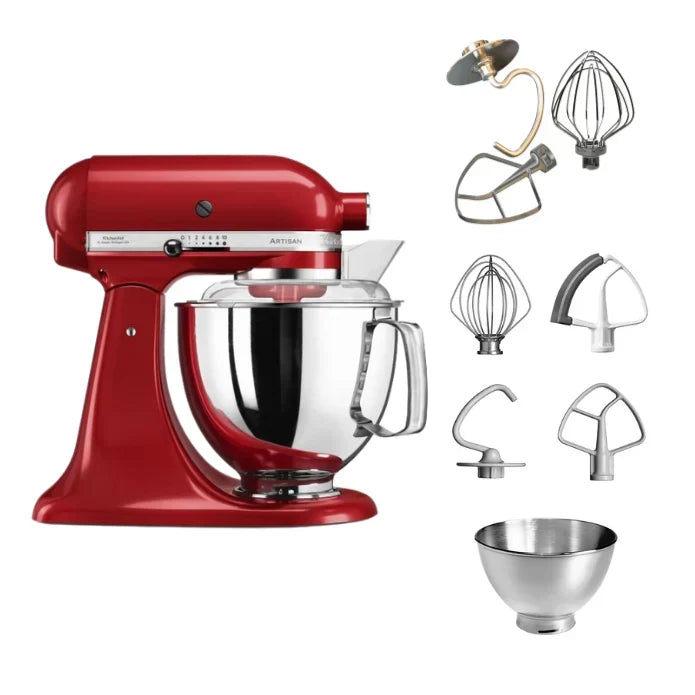 KitchenAid 4,8 L 5KSM175 Artisan Robot da cucina con fruste a filo e a gancio