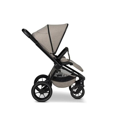 Passeggino sportivo Moon Sport Onyx/Melange con funzione reclinabile, fino a 22 kg, protezione UV 50+, pieghevole, ampio cestino, collezione 2025