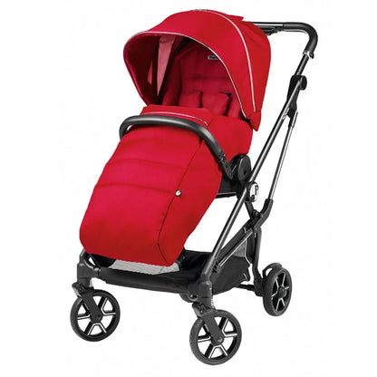Passeggino Peg Perego Veloce Red Shine di categoria B, con cestino e capottina parasole