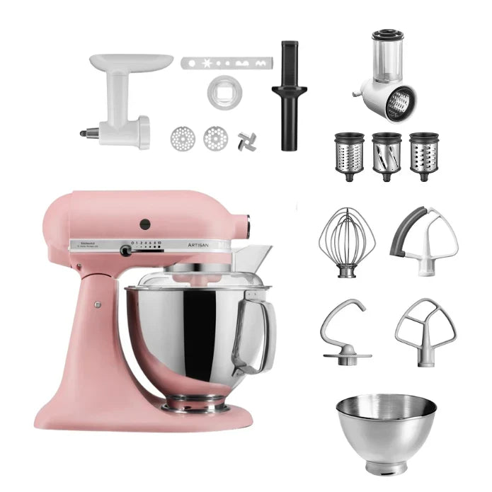 KitchenAid 4,8 L 5KSM175 Robot da cucina Artisan Set completo con tagliaverdure+tritacarne+accessorio per biscotti spritz