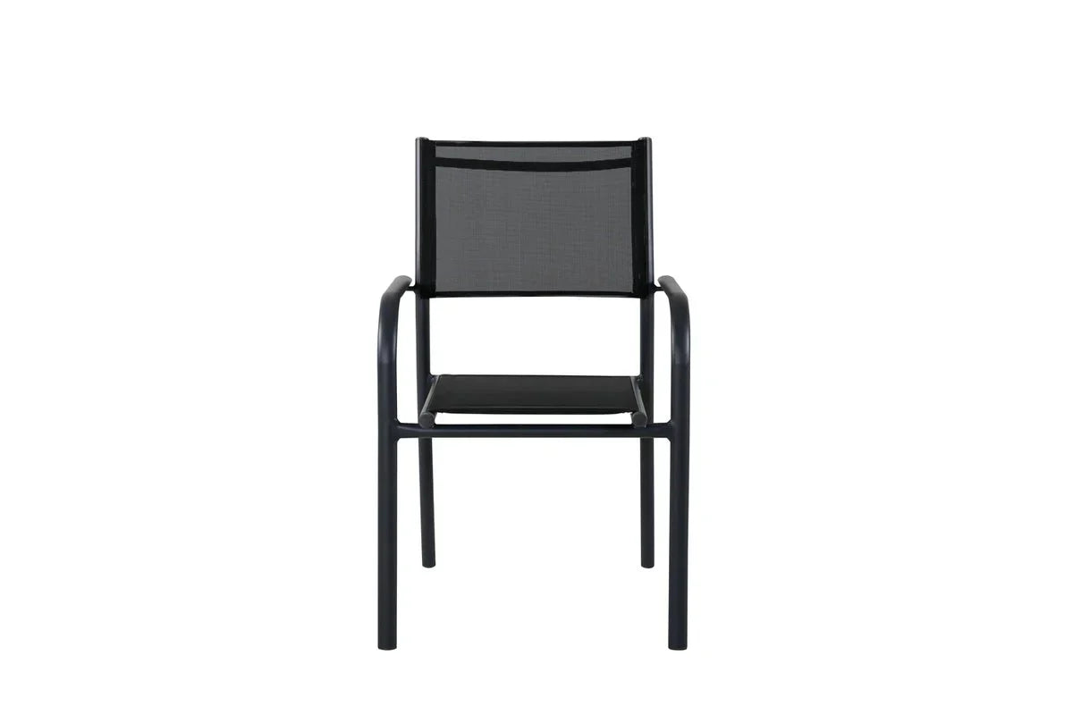 Set di 2 sedie da giardino Ira - elegante estetica nera in alluminio