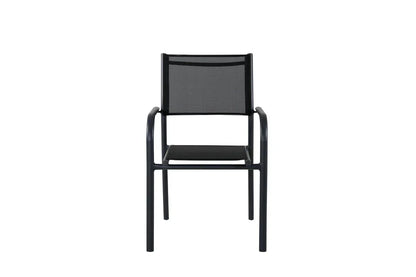Set di 2 sedie da giardino Ira - elegante estetica nera in alluminio