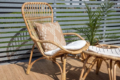 Sedia da giardino Elena - in rattan effetto legno