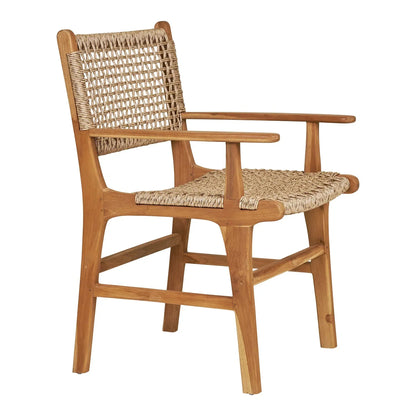 Sedia da giardino Capri con braccioli in teak