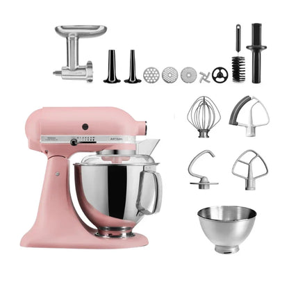 KitchenAid 4,8 L 5KSM175 Robot da cucina Artisan Meatlover con tritacarne interamente in metallo e accessorio per biscotti spritz