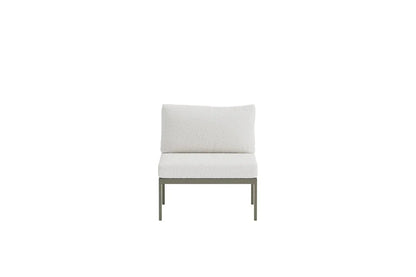 Panca da giardino modulo Borelio - In alluminio beige o marrone
