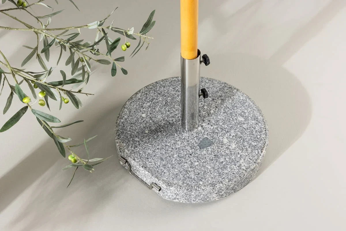 Base per Ombrellone Dom - Base per Ombrellone in Granito da 40 kg con Ruote, Grigio