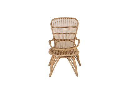Sedia da giardino Elena - in rattan effetto legno