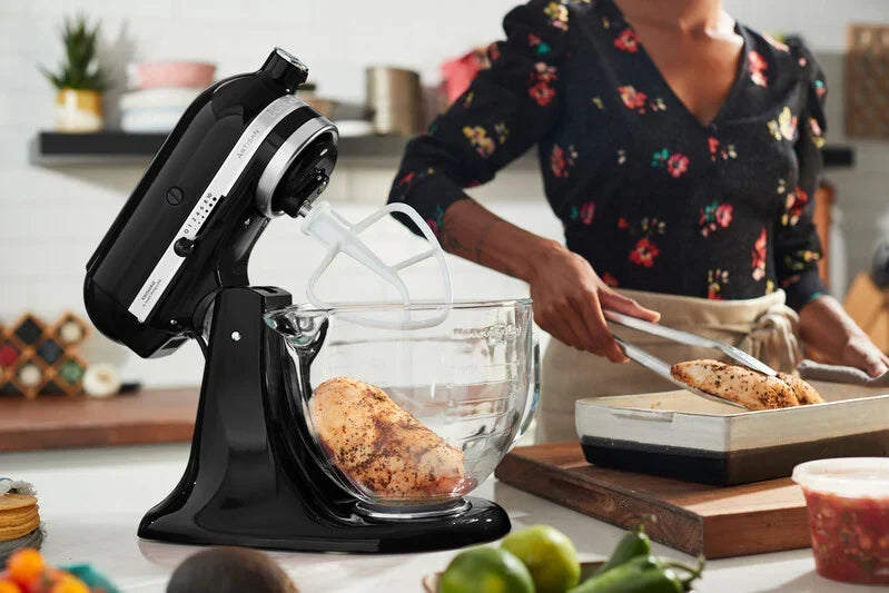 KitchenAid 4,8 L 5KSM185 Artisan Robot da Cucina Cookielover con Tritacarne+Trafila per Biscotti+Frusta a bordo flessibile