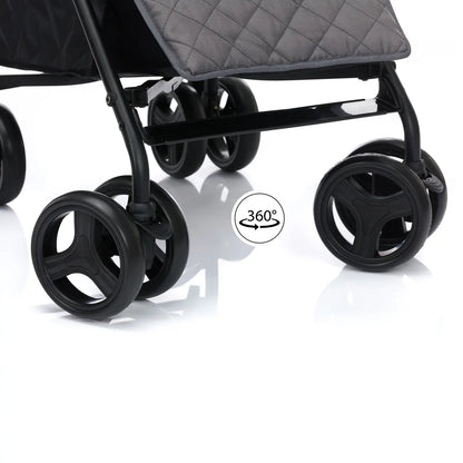 B-Ware Passeggino Little One Buggy Passeggino sportivo Tommi Grigio Funzione reclinabile Vano portaoggetti Imbracatura