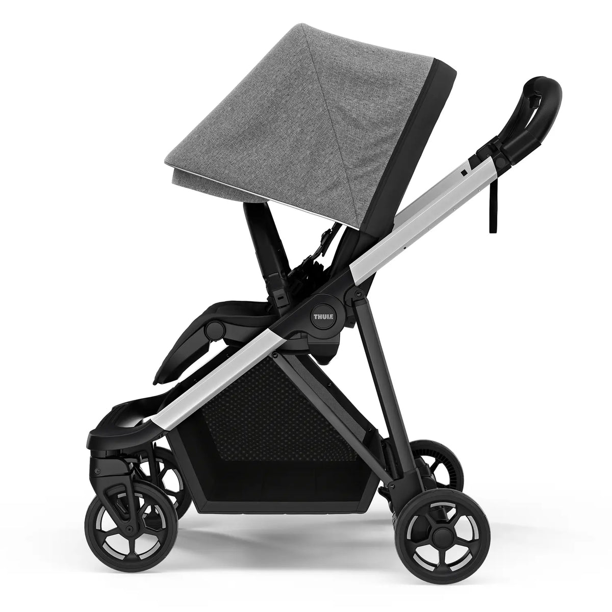 B-Ware Thule Passeggino Shine Aluminium Grey Melange, Seduta Reversibile