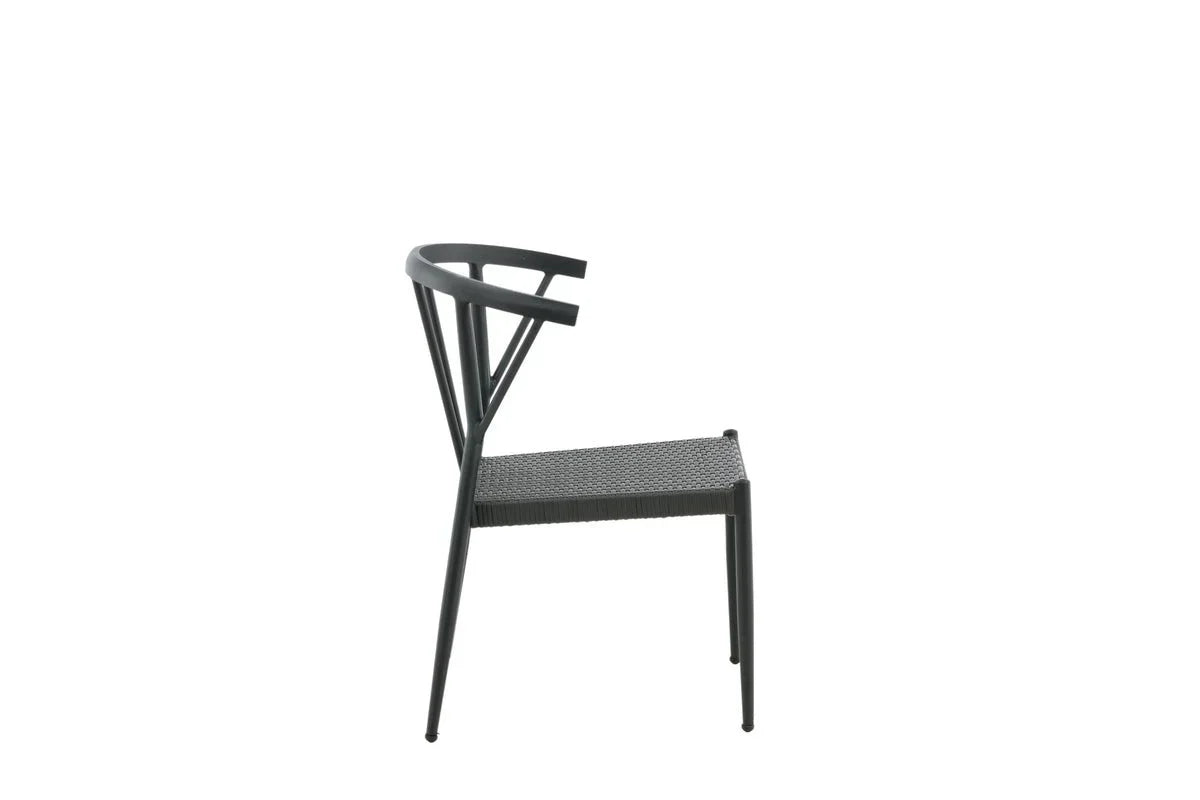 Set da 6 - Sedia da giardino Tina in rattan/alluminio