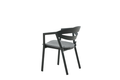 Sedia da giardino Sylt - in alluminio nero
