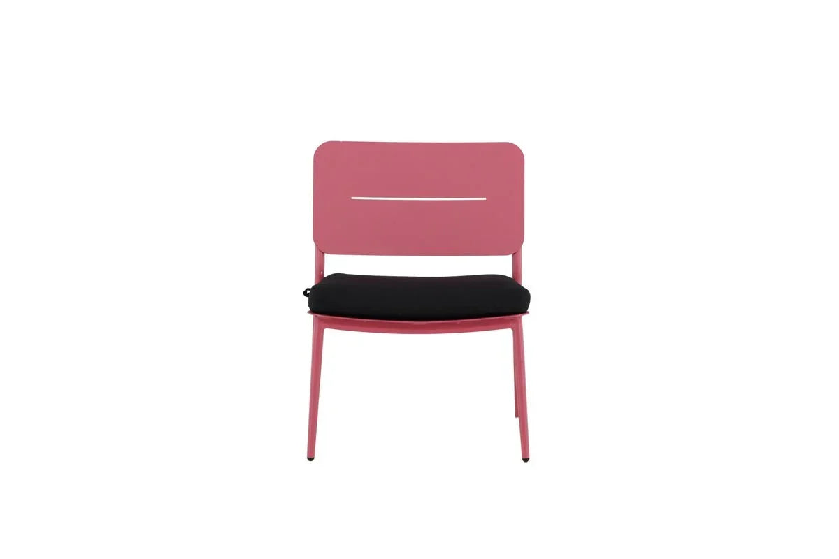 Set di 2 - Sedia da giardino Lia in acciaio rosa