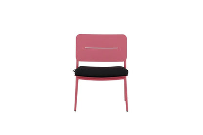 Set di 2 - Sedia da giardino Lia in acciaio rosa