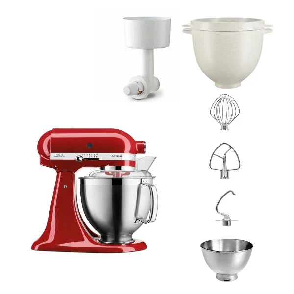 KitchenAid 4,8 L 5KSM185 Artisan Robot da cucina Breadlover Messerschmidt accessorio macina cereali, ciotola per il pane