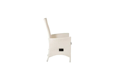 Set da 2 - Sedia da giardino Venezia effetto rattan in nero, bianco o effetto naturale