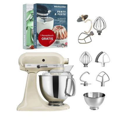KitchenAid 4,8 L 5KSM175 Artisan Robot da cucina con fruste a filo e a gancio