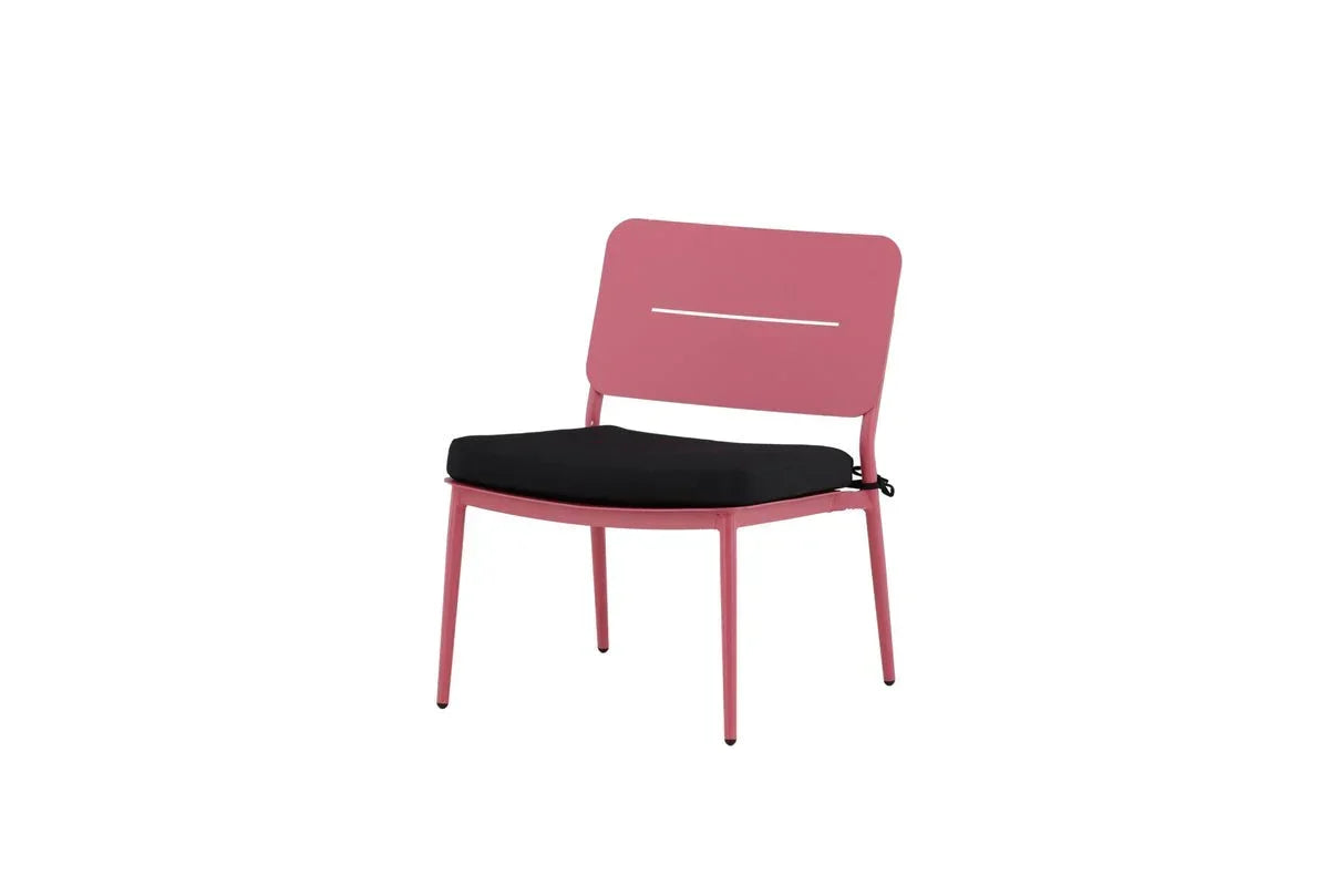 Set di 2 - Sedia da giardino Lia in acciaio rosa