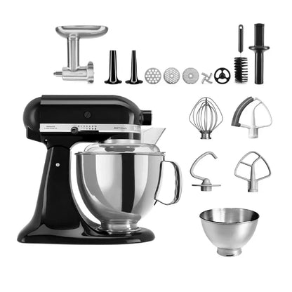 KitchenAid 4,8 L 5KSM175 Robot da cucina Artisan Meatlover con tritacarne interamente in metallo e accessorio per biscotti spritz