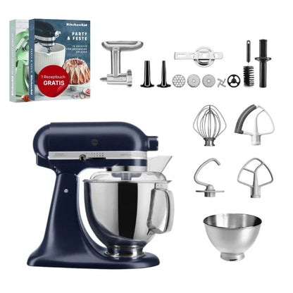 KitchenAid 4,8 L 5KSM175 Robot da cucina Artisan Meatlover con tritacarne interamente in metallo e accessorio per biscotti spritz