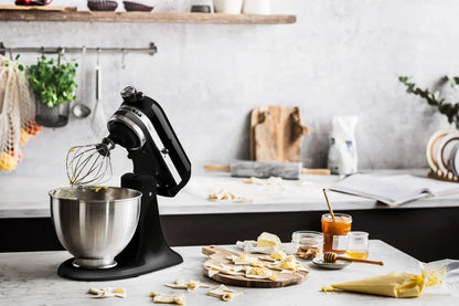 KitchenAid 4,3 L 5K45SS Classic Küchenmaschine Set 2 + Schüssel 4,8 L + Spritzschutz