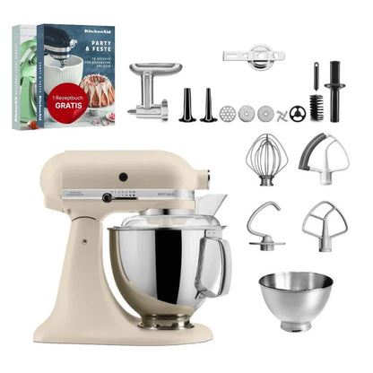 KitchenAid 4,8 L 5KSM175 Robot da cucina Artisan Meatlover con tritacarne interamente in metallo e accessorio per biscotti spritz