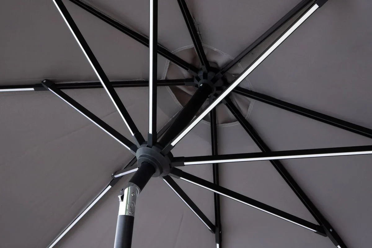 Ombrellone Lightning – Ø270 cm in nero o grigio a scelta