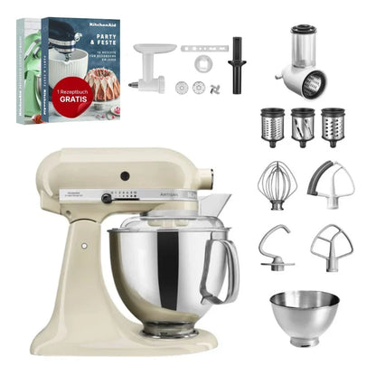 KitchenAid 4,8 L 5KSM175 Robot da cucina Artisan Set completo con tagliaverdure+tritacarne+accessorio per biscotti spritz