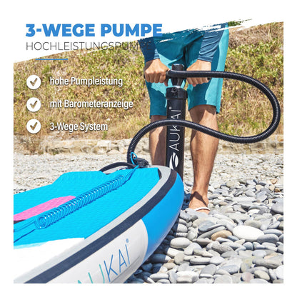 Stand Up Paddle Board "AUKAI Pro" con sedile per kayak grigio