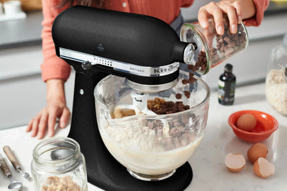 KitchenAid 4,8 L 5KSM175 Artisan Küchenmaschine Pastrylover mit Kunststofffleischwolf+Spritzgebäckvorsatz und Patisserie Buch