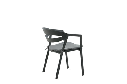 Sedia da giardino Sylt - in alluminio nero