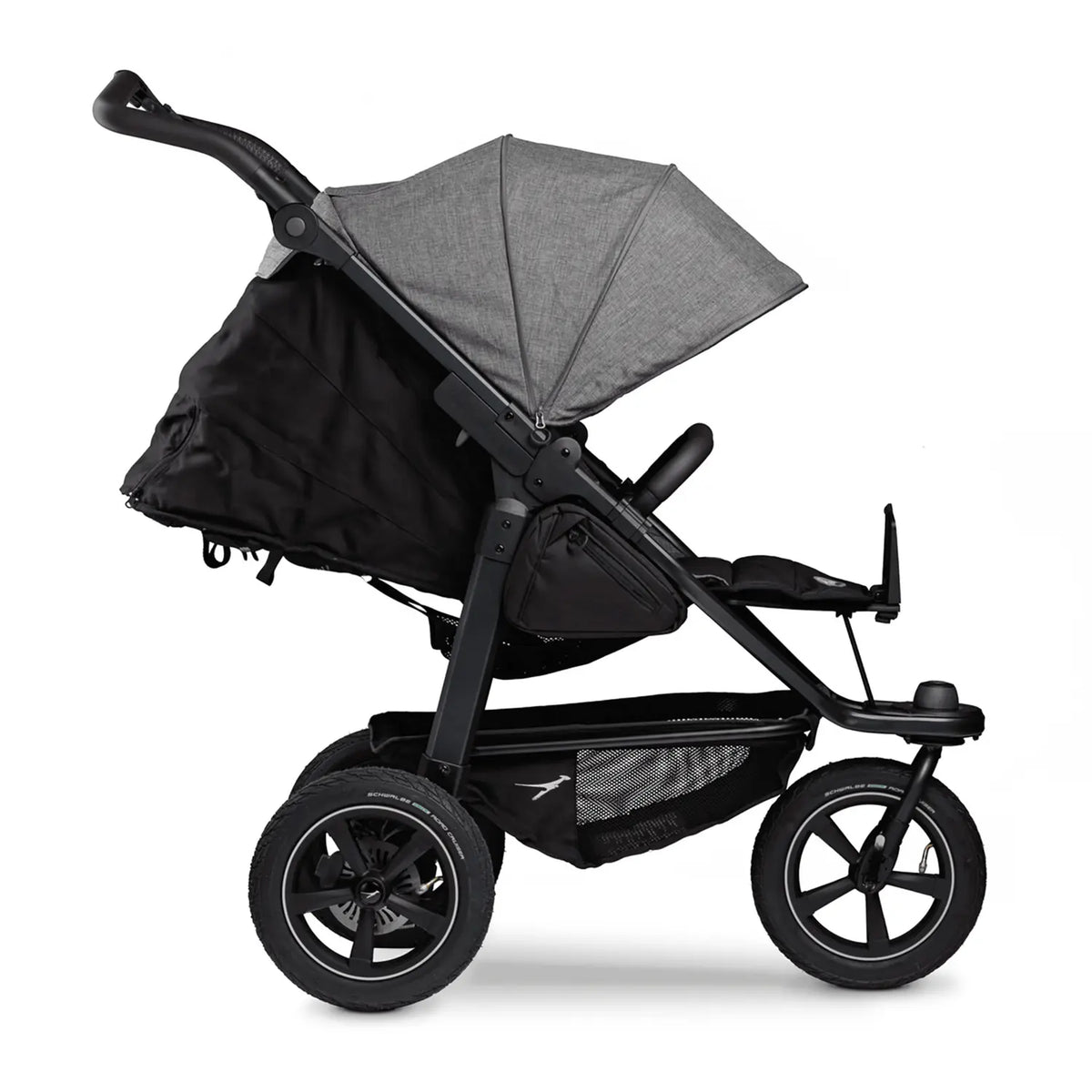 B-Ware Passeggino Tfk Buggy Mono 2 Sportivo Gomme ad Aria Grigio Seduta Comfort Schienale Reclinabile