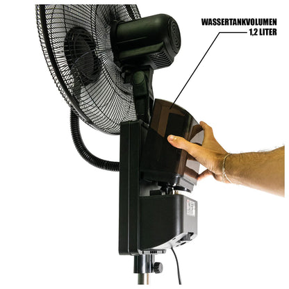 MAUK Ventilatore a piantana 16" con nebulizzatore di raffreddamento 80W