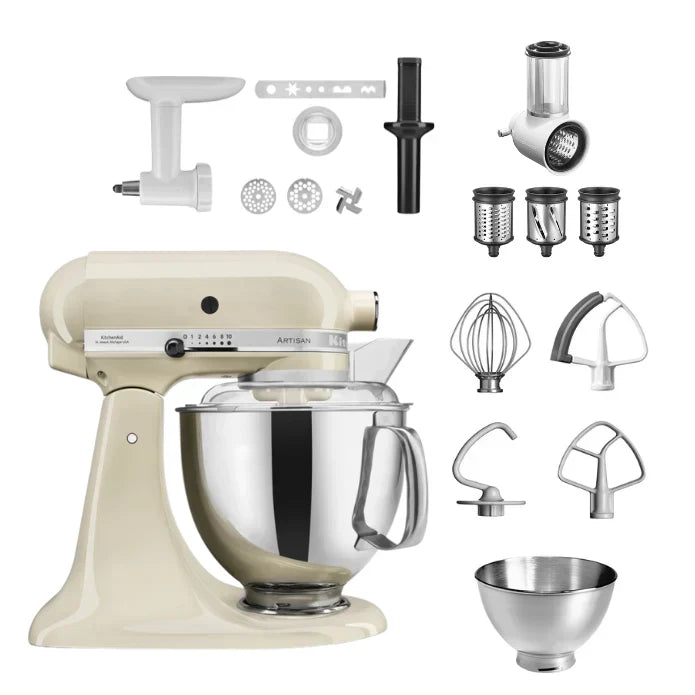 KitchenAid 4,8 L 5KSM175 Robot da cucina Artisan Set completo con tagliaverdure+tritacarne+accessorio per biscotti spritz