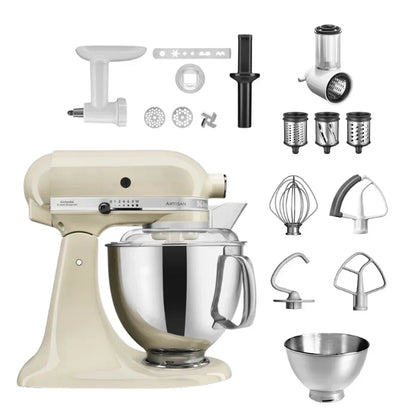 KitchenAid 4,8 L 5KSM175 Robot da cucina Artisan Set completo con tagliaverdure+tritacarne+accessorio per biscotti spritz