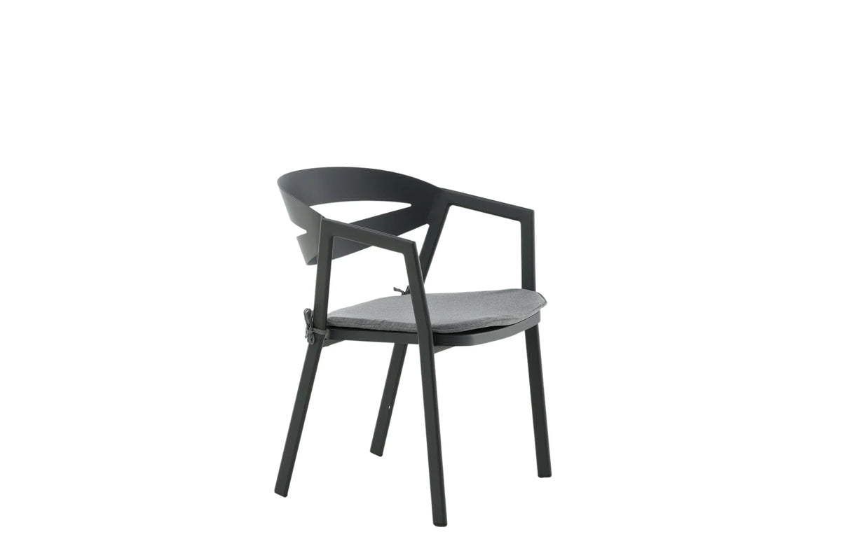 Sedia da giardino Sylt - in alluminio nero