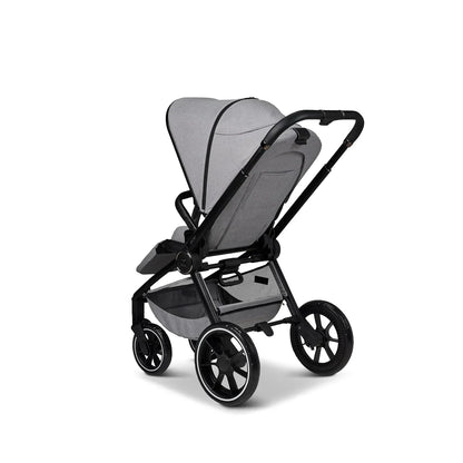 MOON SPORT stone/melange, passeggino sportivo con funzione reclinabile, fino a 22 kg, protezione UV 50+, pieghevole, ampio cestino, collezione 2025