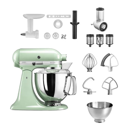 KitchenAid 4,8 L 5KSM175 Robot da cucina Artisan Set completo con tagliaverdure+tritacarne+accessorio per biscotti spritz