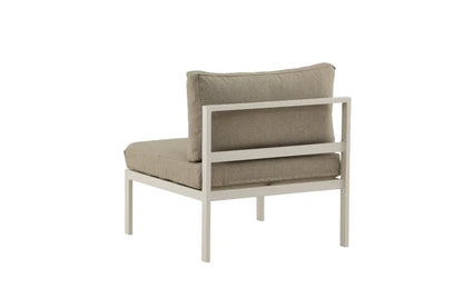 Panca da giardino modulo Borelio - In alluminio beige o marrone