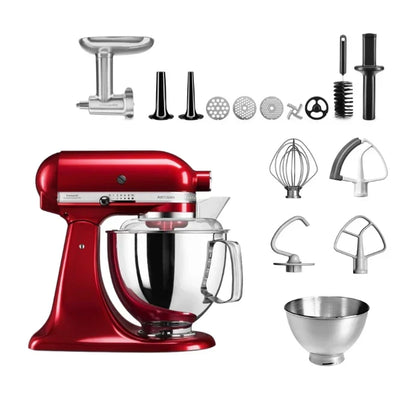 KitchenAid 4,8 L 5KSM175 Robot da cucina Artisan Meatlover con tritacarne interamente in metallo e accessorio per biscotti spritz