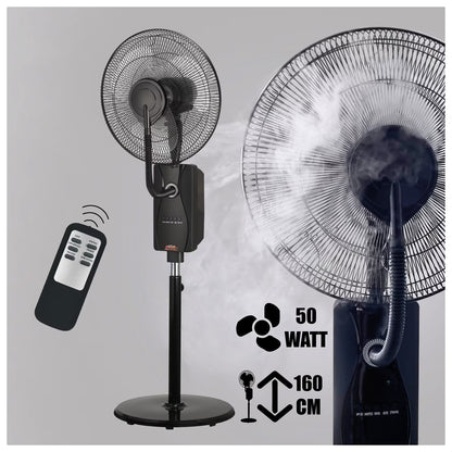 MAUK Ventilatore a piantana 16" con nebulizzatore di raffreddamento 80W