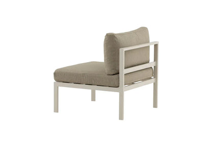 Panca da giardino modulo Borelio - In alluminio beige o marrone