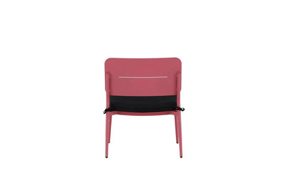 Set di 2 - Sedia da giardino Lia in acciaio rosa