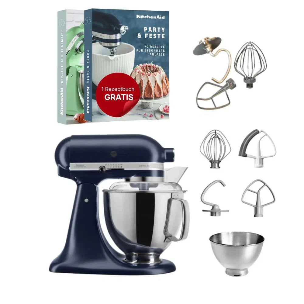 KitchenAid 4,8 L 5KSM175 Artisan Robot da cucina con fruste a filo e a gancio