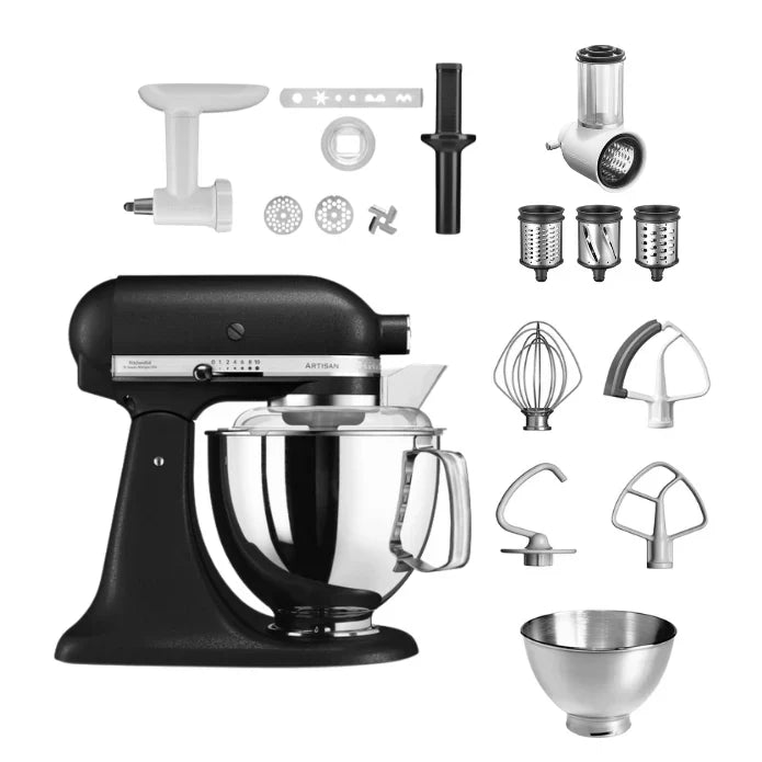 KitchenAid 4,8 L 5KSM175 Robot da cucina Artisan Set completo con tagliaverdure+tritacarne+accessorio per biscotti spritz