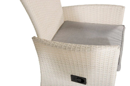 Set da 2 - Sedia da giardino Venezia effetto rattan in nero, bianco o effetto naturale